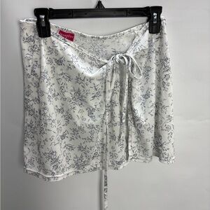 floral wrap up skirt